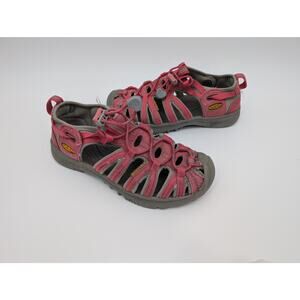 Keen Youth Hiking Sandals Girls 2 Pink and Gray Waterproof Adjustable